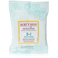 Burts Bees Micellar Makeup Removing Towelettes - Coconut & Lotus Water, 10 Count (Pack of 1)