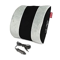 HealthMate IN9514 12V Heated Massage Lumbar Cushion for Back Support, Supporting Lower Back and Lumbar