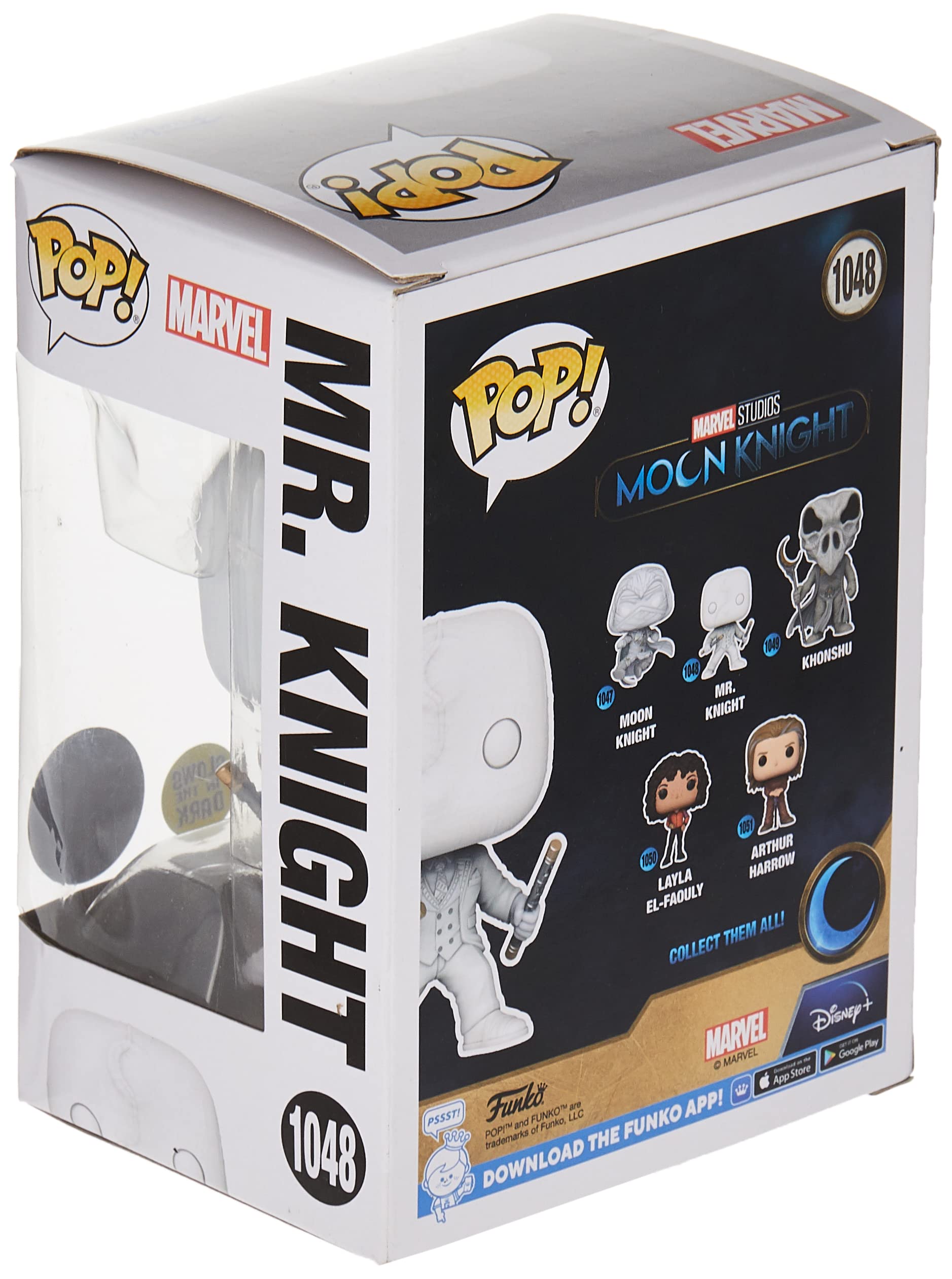 Funko Marvel Moon Knight Mr Knight Glow in The Dark Pop! Vinyl Collectible Figure - Limited Edition Exclusive