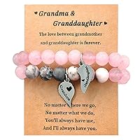 Granddaughter Bracelets Gifts from Grandma Matching Bracelets, Gifts for Grandmother Granddaughter, Birthday Mother's Day Gifts for Grandma Bracelets (Grandma and Granddaughter)