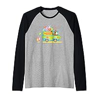 Scooby-Doo Easter EGG-stra Special Delivery Mystery Machine Raglan Baseball Tee
