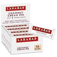LÄRABAR Coconut Cream Pie, Gluten Free Vegan Fruit & Nut Bar, 16 Ct
