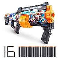 X-Shot Skins Last Stand Blaster - Modern Sonic Skin by ZURU Sonic The Hedgehog Design with 16 Darts, Slam Fire Action, Air Pocket Dart Technology, Toy Foam Blaster for Kids, Teens and Adults