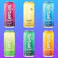 YERBAE Assorted Flavors Official Variety Pack, Plant-Based Energy Drinks, Zero Sugar, Zero Calories, Zero Carbs - Energized by Yerba Mate 16 Fl Oz (Pack of 12)