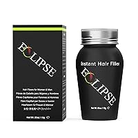 Eclipse Hair Fibers for Thinning Hair (WHITE) For Women & Men - 100% Undetectable Fibers - 15g Bottle - Completely Conceals Hair Loss in 15 Seconds