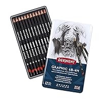 Graphic Drawing Pencils, Medium, Metal Tin, 12 Count (34214)