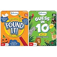 Skillmatics Found It Indoor Edition & Guess in 10 Junior Animal Kingdom Bundle, Fun Family Games, Ages 3 to 7
