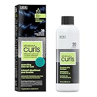 All About Curls 3B Wavy Navy (Dark Brown - Navy Undertone) Permanent Hair Color (Prep + Protect Serum & Hair Dye for Curly Hair) - 100% Grey Coverage, Nourished & Radiant Curls