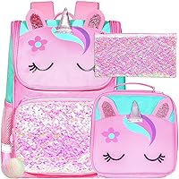 KLFVB 3PCS Backpack for Girls and Boys, 15