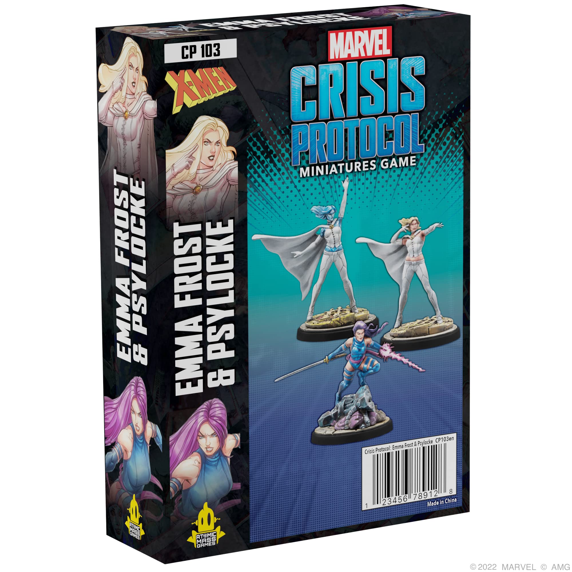 Atomic Mass Games Marvel Crisis Protocol Emma Frost & Psylocke Character Pack | Miniatures Battle Game | Strategy Game for Adults | Ages 14+ | 2 Players | Average Playtime 90 Minutes | Made