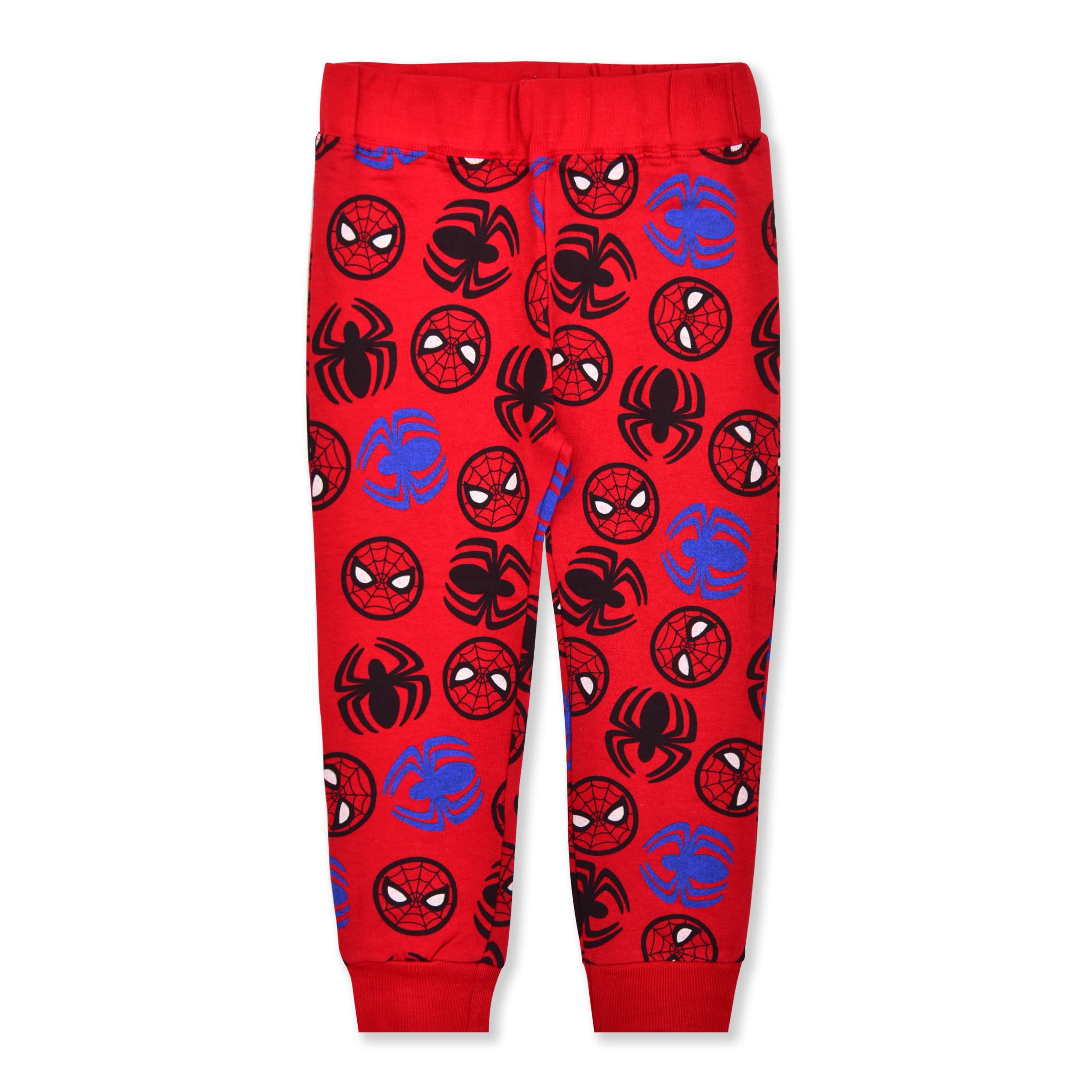 Marvel Spiderman Boys Long Sleeve Shirt and Jogger Set for Toddler and Little Kids – Red/Grey