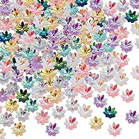 PAGOW 210Pcs AB Resin Flower Beads Caps, 7 Mixed Colors Flower Bead End Caps Assortment Used for DIY Jewelry Findings Making Wedding Decoration Embellishments
