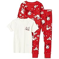 Amazon Essentials Boys and Toddlers' Snug-Fit Cotton Pajama Sleepwear Sets, Multipacks