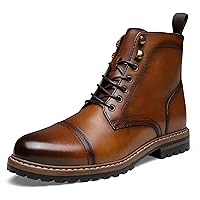 Jousen Mens Boots Premium Leather Cap Toe Casual Boots Chukka Dress Boots for Men