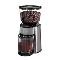 Automatic Burr Mill Coffee Grinder with 18 Custom Grinders, Silver