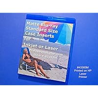 Blu-ray Case Matte Inserts Inkjet or Laser 50 Sheets #43383M