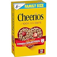 Cheerios Whole Grain Oats Cereal Gluten Free, 18 Oz (Pack Of 10)