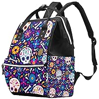 Skull Design Diaper Bag Backpack Baby Nappy Changing Bags Multi Function Large Capacity Travel Bag