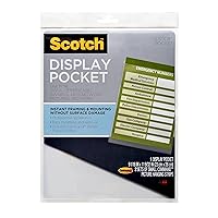 Scotch Display Pocket, Removable Interlocking Fasteners, Plastic, 8-1/2 x 11, Clear (WL854C)