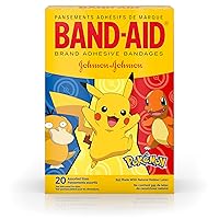 Brand Kids Adhesive Bandages for Minor Cuts & Scrapes, Pokemon, Assorted Sizes, 20 Count (Pack of 24)