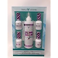 New Triple Vitamin Dip Liquid Refill 8 oz + 4 Empty 0.6 oz Bottles - Activator