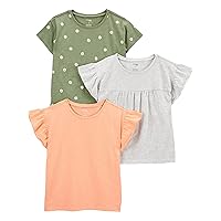 Girls' Short-Sleeve Shirts and Tops, Pack of 3