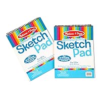 Melissa & Doug Sketch Pad (9 x 12 inches) - 50 Sheets, 2-Pack - Kids Drawing Paper, Drawing And Coloring Pad For Kids, Kids Art Supplies