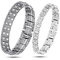 Ultra Strength Magnetic Bracelets for Couples – Premium Magnetic Bracelets for Men and Women – His and Hers Magnetic Bracelets Set