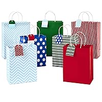 Hallmark Assorted Gift Bag Bundle with Mix-n-Match Gift Tags (Pack of 7 Gift Bags: 3 Large 13