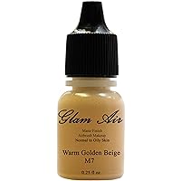 Glam Air Airbrush Makeup Foundation Water Based Matte M7 Warm Golden Beige (Ideal for Normal to Oily Skin) 0.25oz