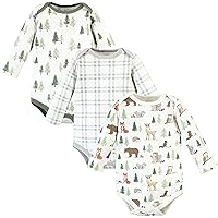 Hudson Baby unisex-baby Quilted Long Sleeve Cotton Bodysuits