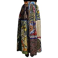 Dolce & Gabbana Multicolor Patchwork Sicily Long Maxi Skirt
