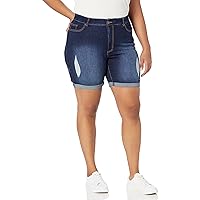 Avenue Women's Plus Size Short Giana Ripped