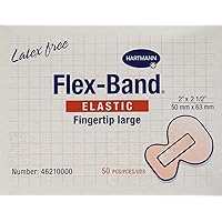 Flex-Band Fabric Adhesive Bandages, Fingertip, 2