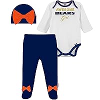 Gerber NFL Baby Girls Nfl Team Footed Pant and Bodysuit Gift Set