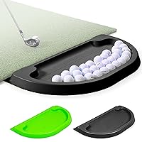 GoSports All-Weather Golf Ball Tray - 70 Ball Capacity - Compatible with All Hitting Mats - Black or Green