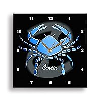 3dRose LLC Cancer Zodiac Sign Wall Clock, 10 by 10-Inch