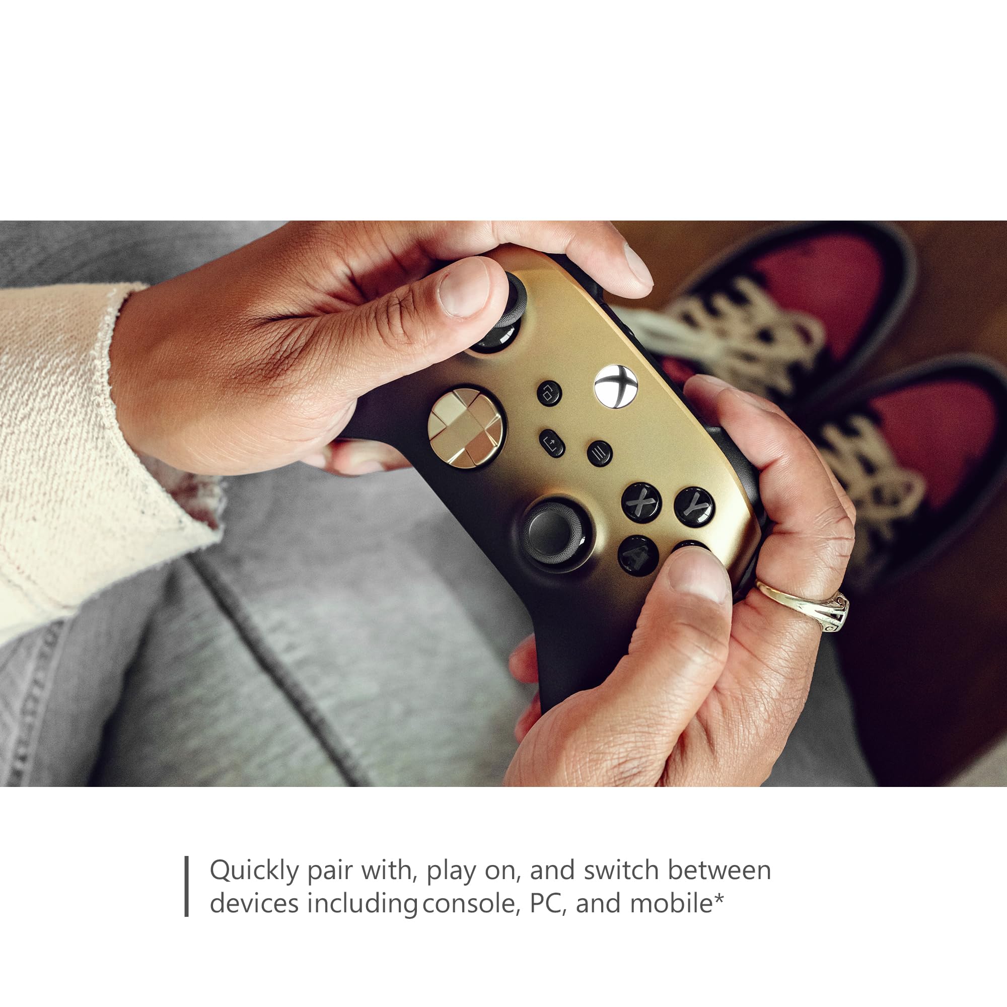 Xbox Wireless Controller – Gold Shadow Special Edition for Xbox Series X|S, Xbox One, and Windows Devices