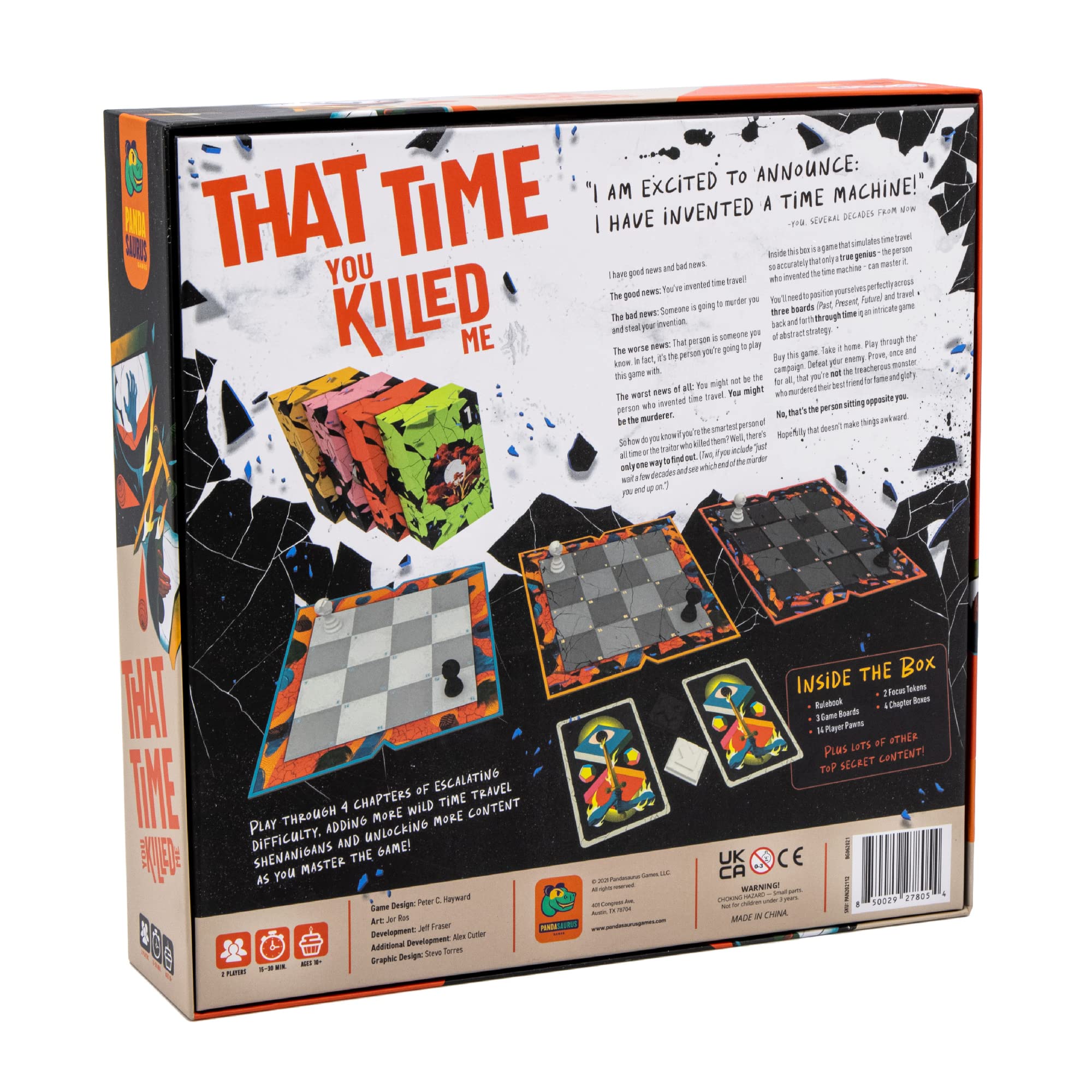 That Time You Killed Me: Pandasaurus Games - Board Games Like Chess - Adult Games for Game Night - Strategy Games for Adults & Teens - 15-30 Mins, 2 Players, Ages 14+ , Orange