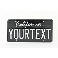 California US USA License Plate Number Plate Embossed Custom (Black & White)