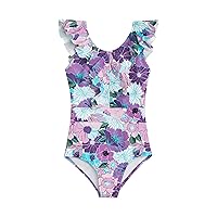 Kanu Surf Girls Gianna Beach Sport Ruffle One Piece Swimsuit