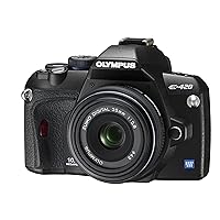OM SYSTEM OLYMPUS Evolt E420 10MP Digital SLR Camera with 25mm f/2.8 Pancake Zuiko Lens