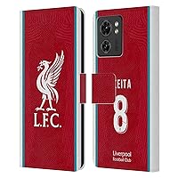 Head Case Designs Officially Licensed Liverpool Football Club Naby Keïta 2020/21 Players Home Group 1 Leather Book Wallet Case Cover Compatible with Motorola Moto Edge 40