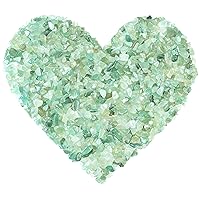 ZAICUS Green Jade Crystal Chips Bulk Gemstone Valentine Gift, Healing Crystal Natural Irregular Shaped Crushed Stone Reik Healing Tumbled Chips Crystal Chips for Witchcraft & Jewelry Making 1 Lb