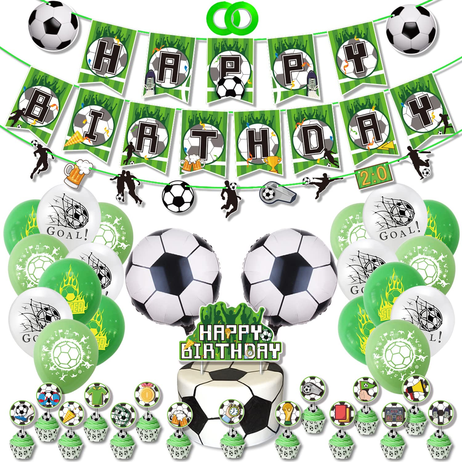 Mua Ouiifan Football Balloons Decoration Set Birthday Balloons ...