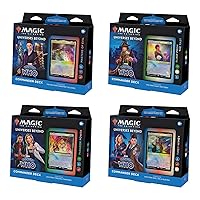 Magic The Gathering Doctor Who Commander Deck Bundle – Includes All 4 Decks (1 Masters of Evil, 1 Blast from The Past, 1 Timey-Wimey, and 1 Paradox Power Deck Set)