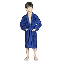 SKYLINEWEARS Kids Robe Soft Terry Cloth 100% Cotton Boys Girls Shawl Collar Spa Robes Toddler Bathrobes