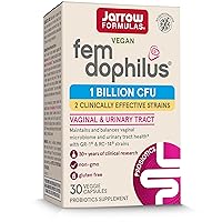Jarrow Formulas Fem-Dophilus - 1 Billion CFU Per Serving - 2 Clinically Studied Strains - Women’s Probiotic Supplement - Urinary Tract Health & Vaginal Health - Up to 30 Servings (Packaging May Vary)
