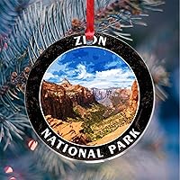 Zion National Park Christmas Acrylic Ornaments Modern Cityscape Christmas Ornaments Funny Christmas Memrable Ornament Gift for Xmas Party Decorations 3 in