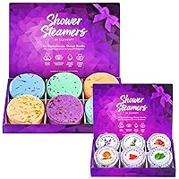 Cleverfy Shower Steamers 2 Pack - Every Shower Bombs Gift Set Includes 6X Aromatherapy Shower Steamers with Essential Oils for Relaxation